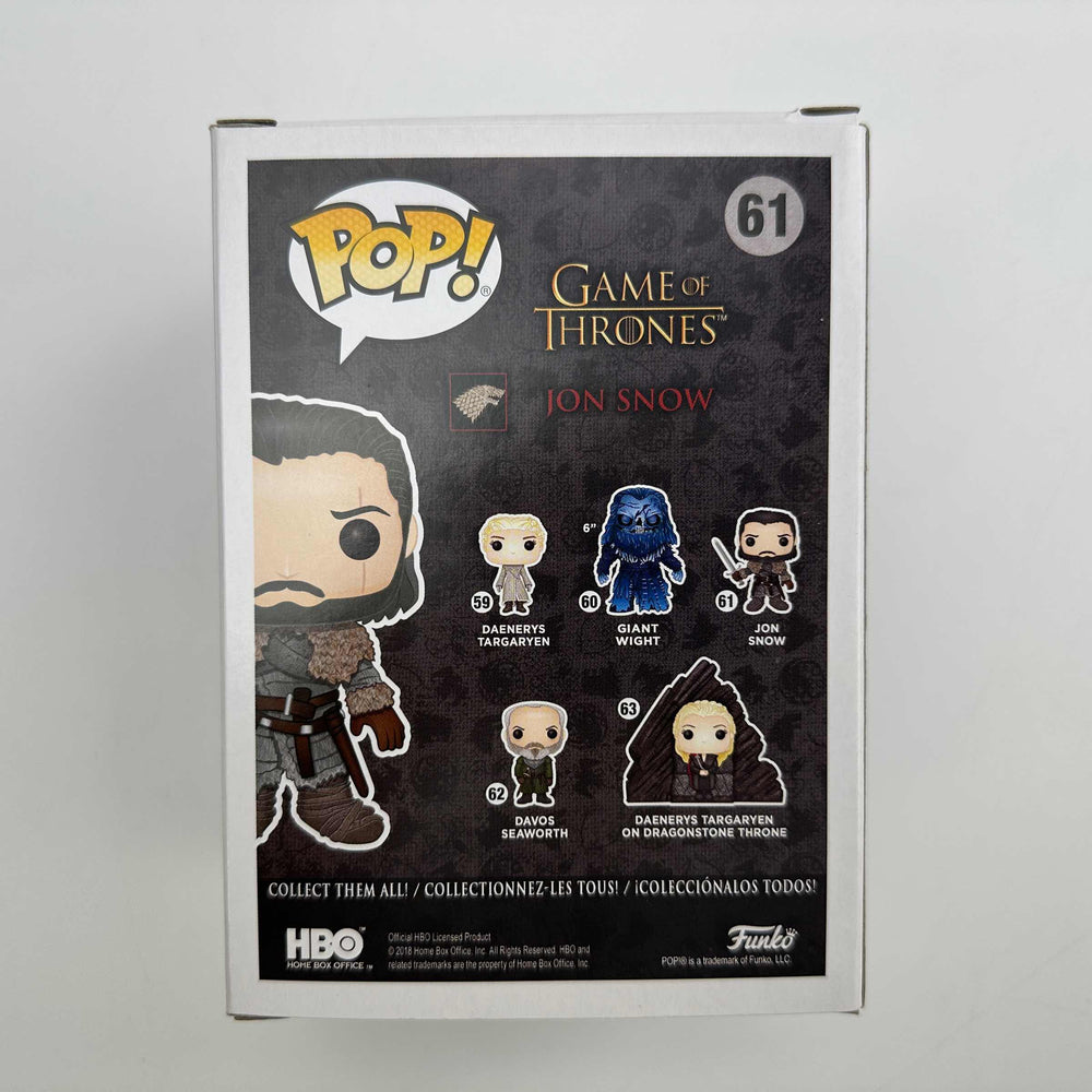 Autographed/Signed Kit Harrington Jon Snow #61 Game of Thrones Funko Pop TV Television Figurine Toy Beckett BAS COA (ONLINE ORDER ONLY)