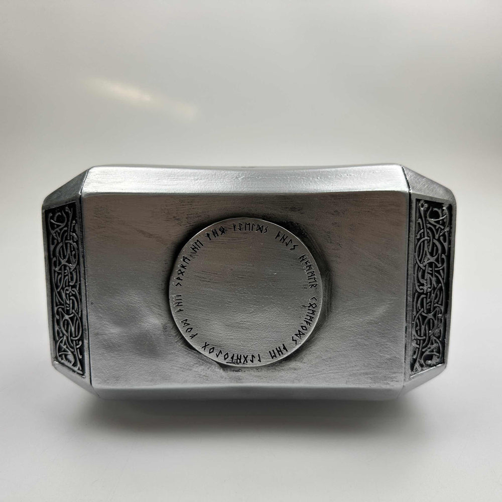 Autographed/Signed Chris Hemsworth Thor Mjolnir 17" Hammer with Base Marvel Avengers Infinity War End Game Replica Movie Prop Beckett BAS COA (ONLINE ORDER ONLY)