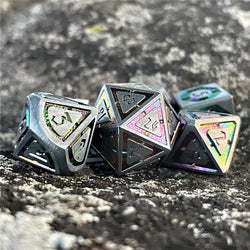 Cleric's Domain Silver Iridescent Metal Dice Set (ONLINE ORDER ONLY)