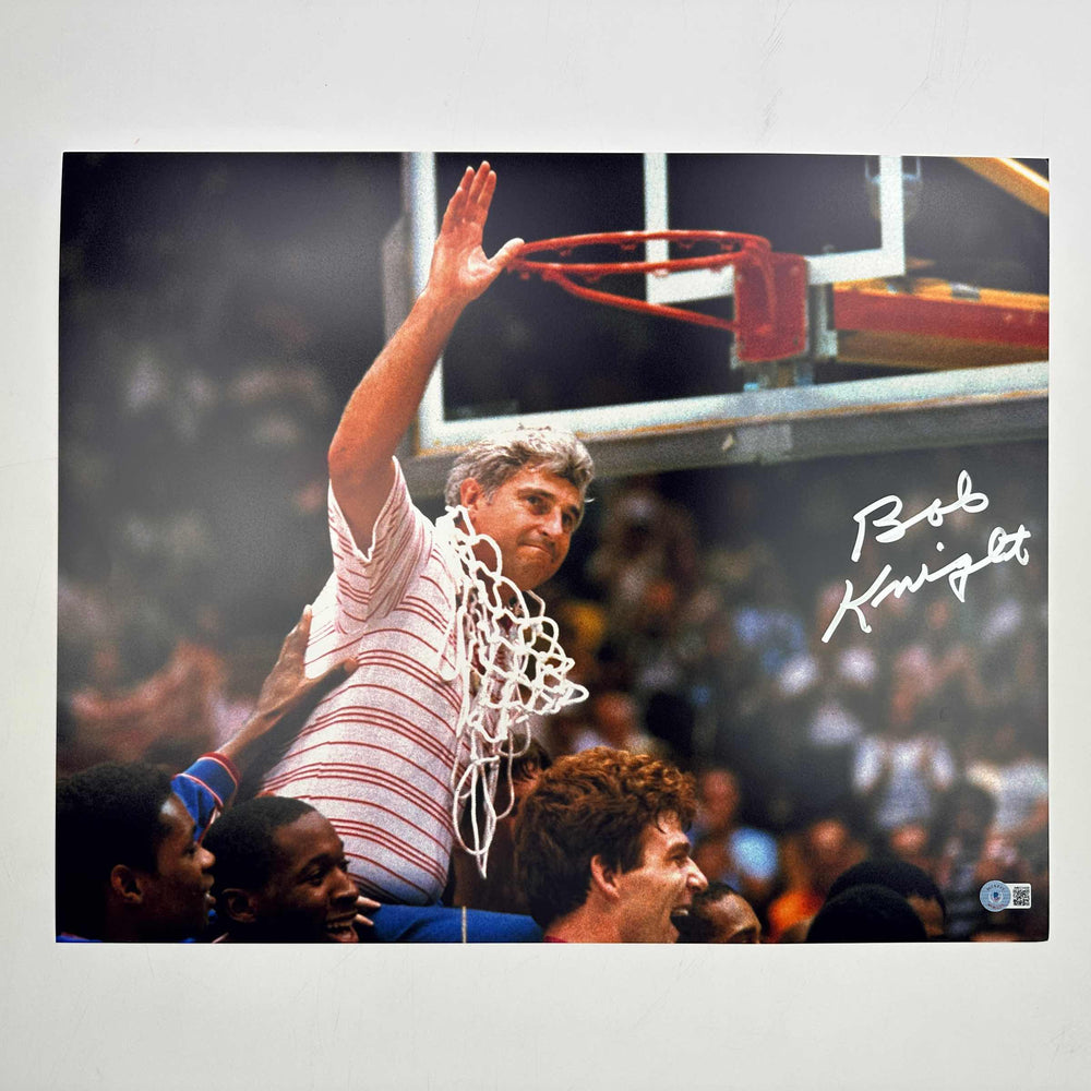 Autographed/Signed Bobby Bob Knight Net Indiana Hoosiers 16x20 College Basketball Photo Beckett BAS COA (ONLINE ORDER ONLY)