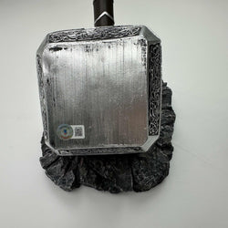 Autographed/Signed Chris Hemsworth Thor Mjolnir 17" Hammer with Base Marvel Avengers Infinity War End Game Replica Movie Prop Beckett BAS COA (ONLINE ORDER ONLY)