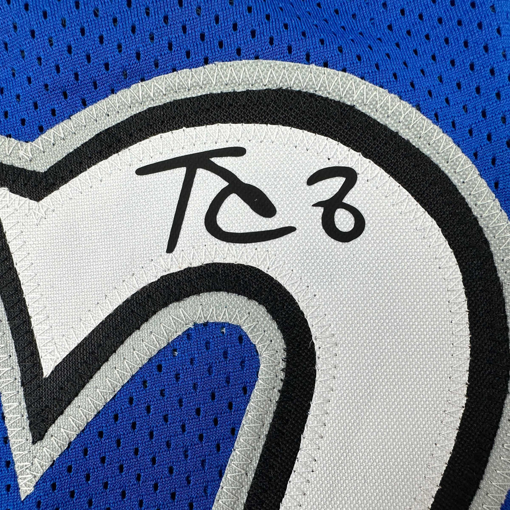 Facsimile Autographed Kevin Garnett Minnesota Blue Reprint Laser Auto Basketball Jersey Size Men's XL (ONLINE ORDER ONLY)