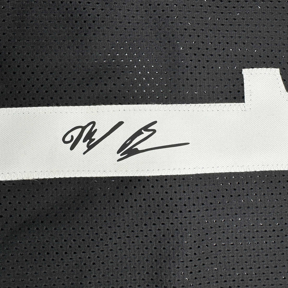 Framed Facsimile Autographed Mikal Bridges 35x39 Brooklyn Black Reprint Laser Auto Basketball Jersey (ONLINE ORDER ONLY)