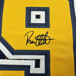 Framed Facsimile Autographed Ron Artest 35x39 Indiana Blue Pinstripe Reprint Laser Auto Basketball Jersey (ONLINE ORDER ONLY)