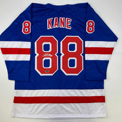 Facsimile Autographed Patrick Kane New York Blue Reprint Laser Auto Hockey Jersey Size Men's XL (ONLINE ORDER ONLY)