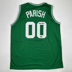 Facsimile Autographed Robert Parish Boston Green Reprint Laser Auto Basketball Jersey Size Men's XL (ONLINE ORDER ONLY)