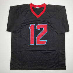 Autographed/Signed Nico Collins Houston H-Town Black Football Jersey JSA COA (ONLINE ORDER ONLY)