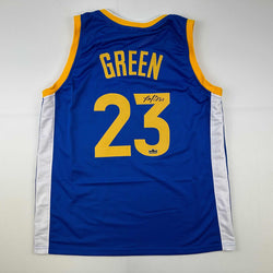 Facsimile Autographed Draymond Green Golden State Blue Reprint Laser Auto Basketball Jersey Size Men's XL (ONLINE ORDER ONLY)