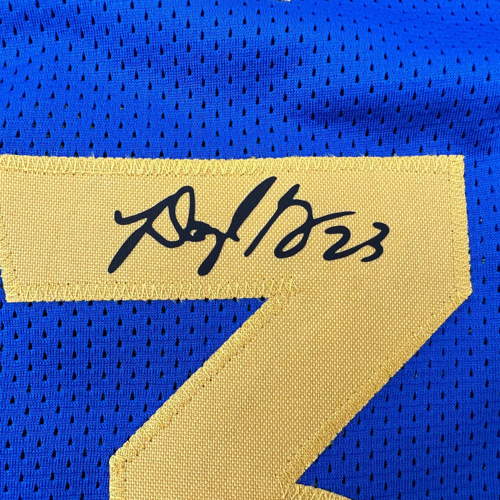 Facsimile Autographed Draymond Green Golden State Blue Reprint Laser Auto Basketball Jersey Size Men's XL (ONLINE ORDER ONLY)
