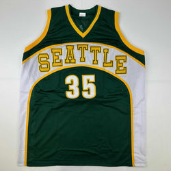 Facsimile Autographed Kevin Durant Seattle Rookie Green Reprint Laser Auto Basketball Jersey Size Men's XL (ONLINE ORDER ONLY)