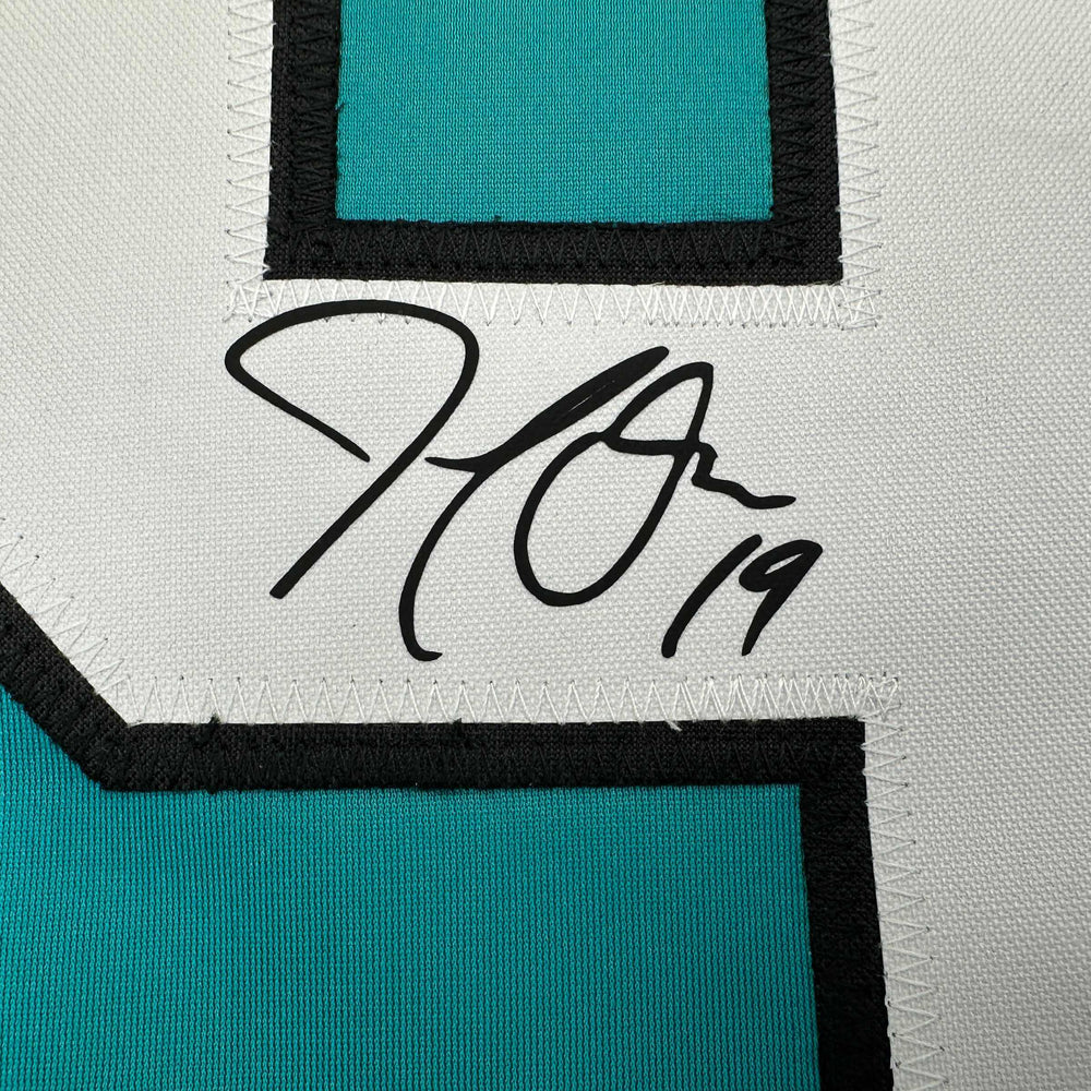 Facsimile Autographed Joe Thornton San Jose Teal Reprint Laser Auto Hockey Jersey Size Men's XL (ONLINE ORDER ONLY)