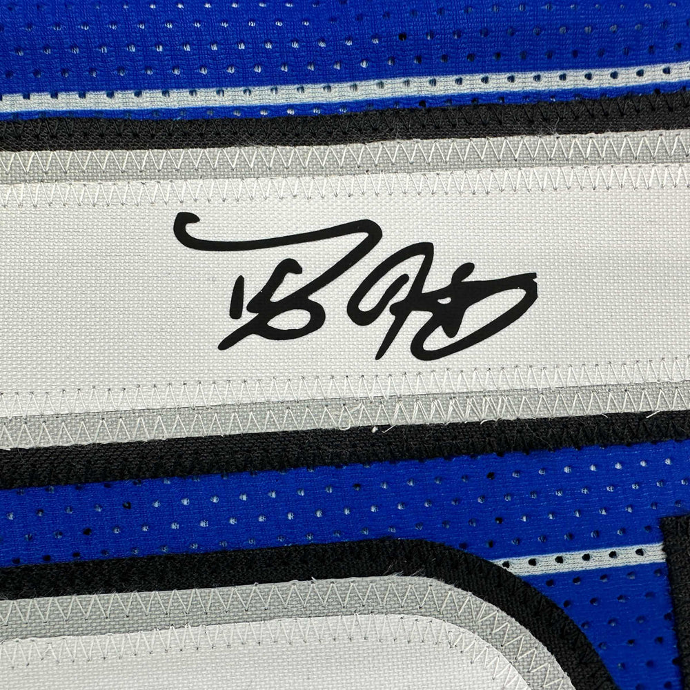 Facsimile Autographed Dwight Howard Orlando Blue Pinstripe Reprint Laser Auto Basketball Jersey Size Men's XL (ONLINE ORDER ONLY)