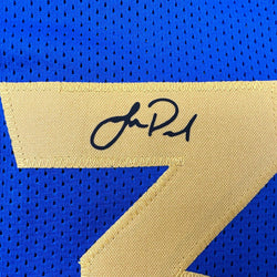 Facsimile Autographed Jordan Poole Golden State Blue Reprint Laser Auto Basketball Jersey Size Men's XL (ONLINE ORDER ONLY)