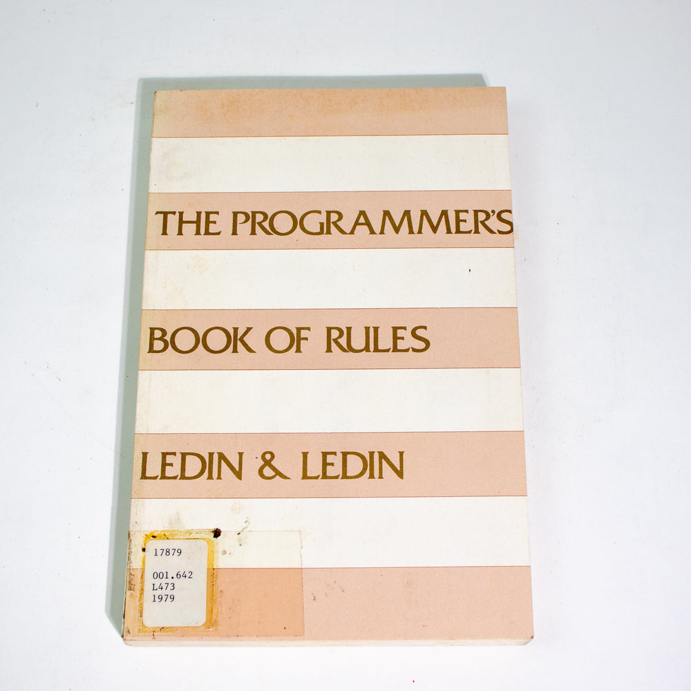 The Programmer's Book of Rules (ONLINE ORDER ONLY)