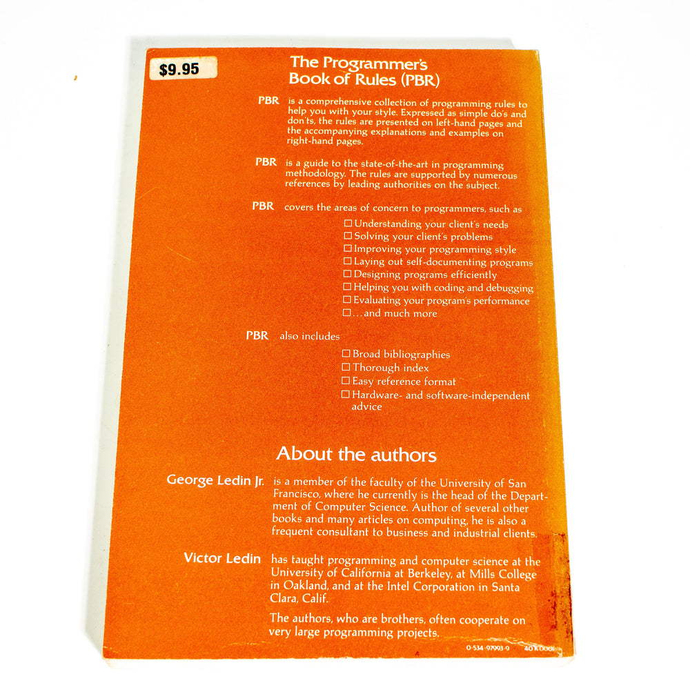 The Programmer's Book of Rules (ONLINE ORDER ONLY)