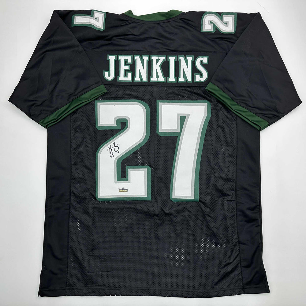 Facsimile Autographed Malcolm Jenkins Philadelphia Black Reprint Laser Auto Football Jersey Size Men's XL (ONLINE ORDER ONLY)