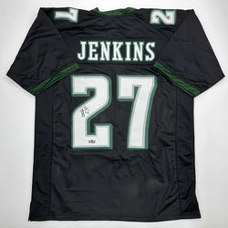 Facsimile Autographed Malcolm Jenkins Philadelphia Black Reprint Laser Auto Football Jersey Size Men's XL (ONLINE ORDER ONLY)