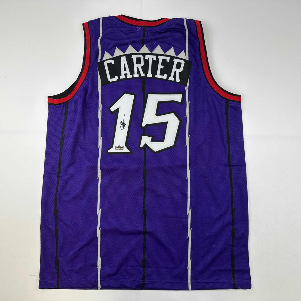 Facsimile Autographed Vince Carter Toronto Purple Reprint Laser Auto Basketball Jersey Size Men's XL (ONLINE ORDER ONLY)