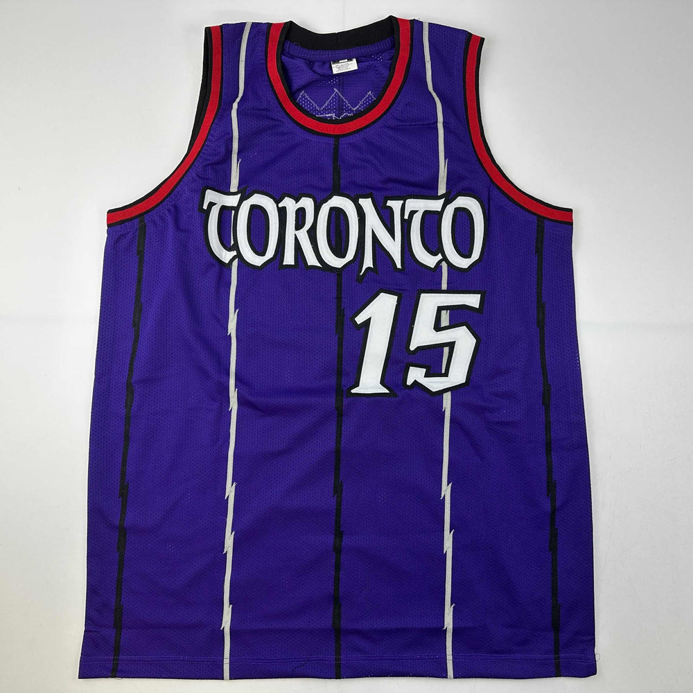 Facsimile Autographed Vince Carter Toronto Purple Reprint Laser Auto Basketball Jersey Size Men's XL (ONLINE ORDER ONLY)