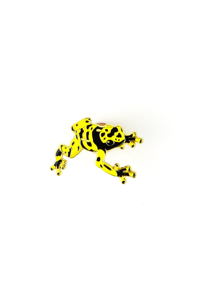 Bumblebee Poison Dart Frog Enamel Pin (Dendrobates leucomelas) (ONLINE ORDER ONLY)