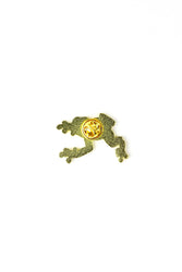 Bumblebee Poison Dart Frog Enamel Pin (Dendrobates leucomelas) (ONLINE ORDER ONLY)