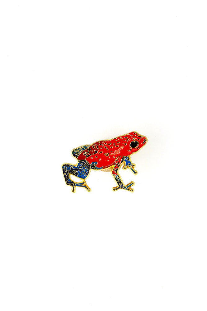 Strawberry Poison Dart Frog Enamel Pin (Dendrobates pumilio) (ONLINE ORDER ONLY)