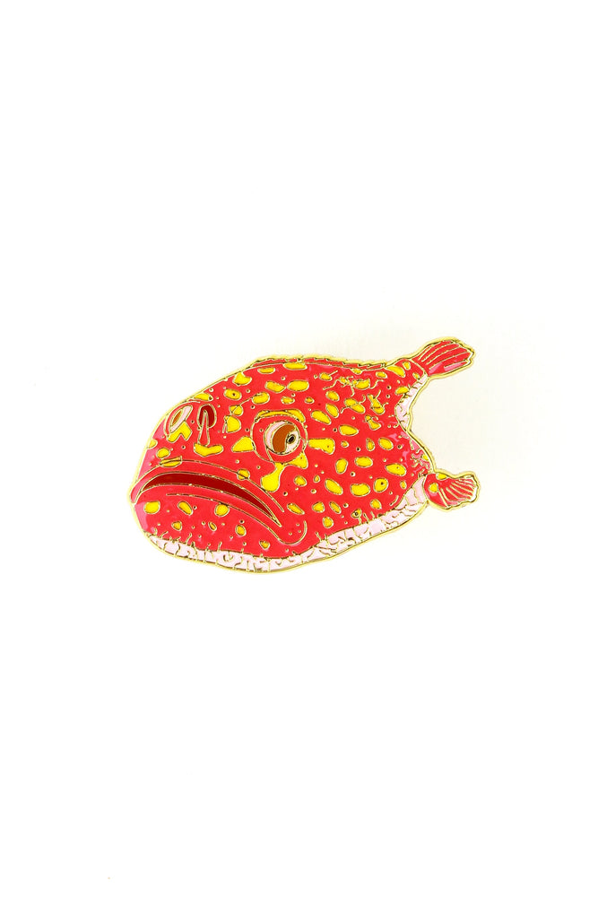Abe’s Deepsea Toad Enamel Pin (Chaunax abei) (ONLINE ORDER ONLY)