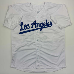 Facsimile Autographed Tyler Glasnow Los Angeles LA White Reprint Laser Auto Baseball Jersey Size Men's XL (ONLINE ORDER ONLY)