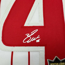 Facsimile Autographed Zack Wheeler Philadelphia Pinstripe Reprint Laser Auto Baseball Jersey Size Men's XL (ONLINE ORDER ONLY)