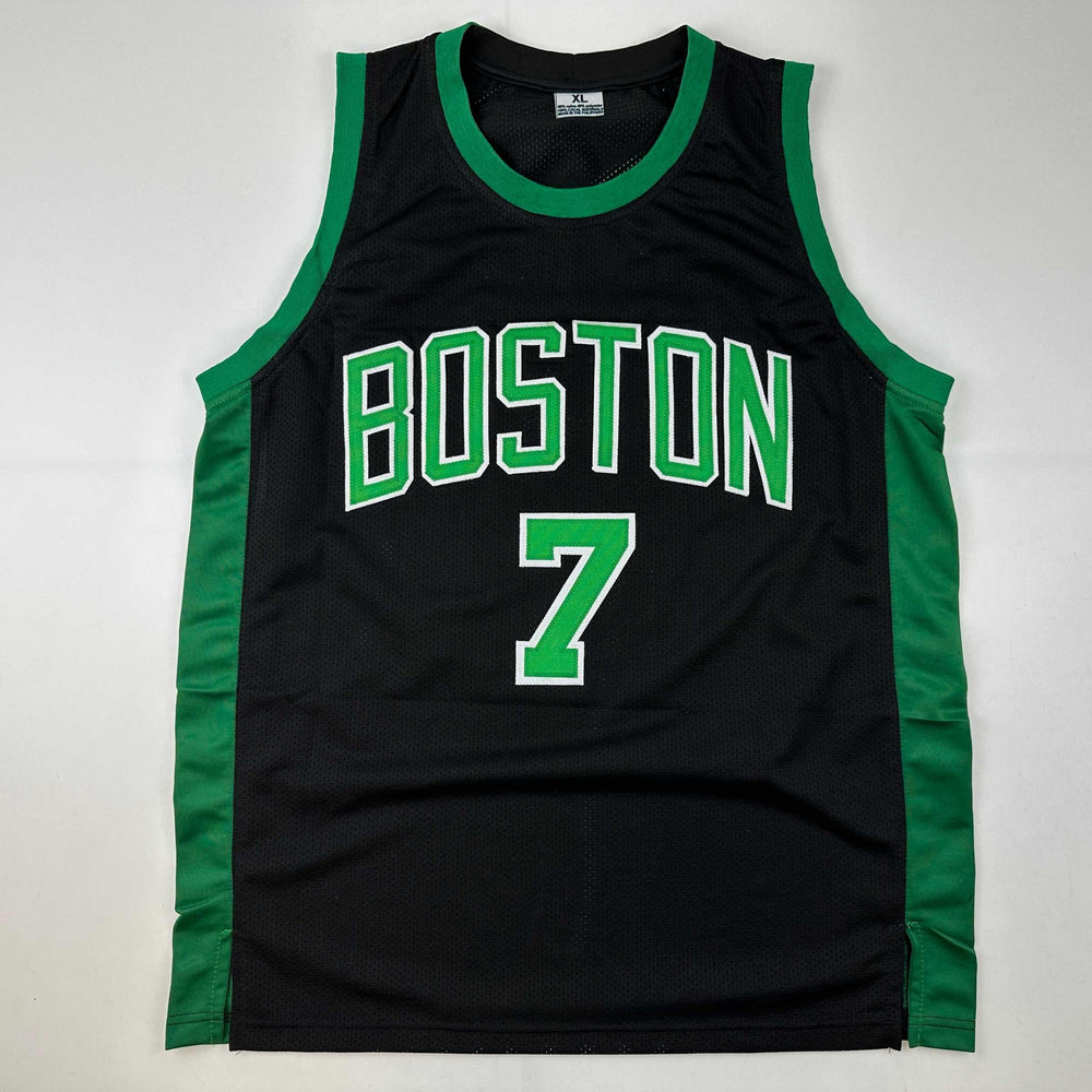 Facsimile Autographed Jaylen Brown Boston Black Reprint Laser Auto Basketball Jersey Size Men's XL (ONLINE ORDER ONLY)