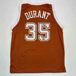 Facsimile Autographed Kevin Durant Texas Orange Reprint Laser Auto College Basketball Jersey Size Men's XL (ONLINE ORDER ONLY)