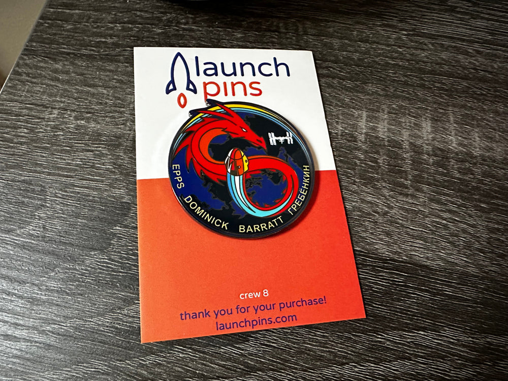 NASA Crew-8 USCV-8 Mission Patch Hard Enamel Pin (ONLINE ORDER ONLY)