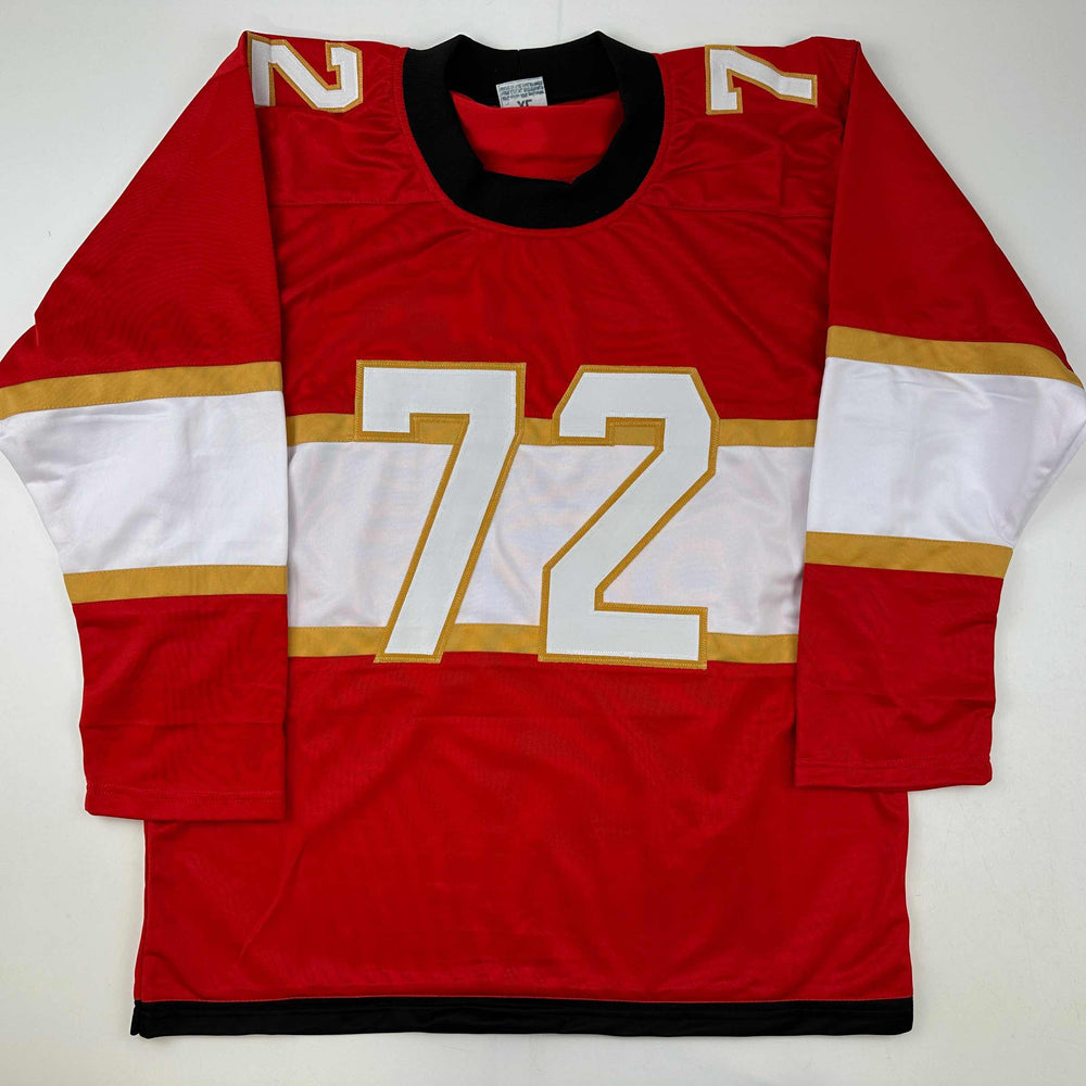Facsimile Autographed Sergei Bobrovsky Florida Red Reprint Laser Auto Hockey Jersey Size Men's XL (ONLINE ORDER ONLY)