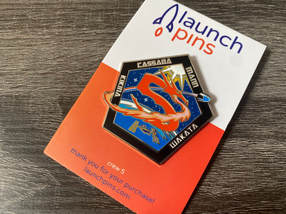 NASA Crew-5 USCV-5 Mission Patch Hard Enamel Pin (ONLINE ORDER ONLY)