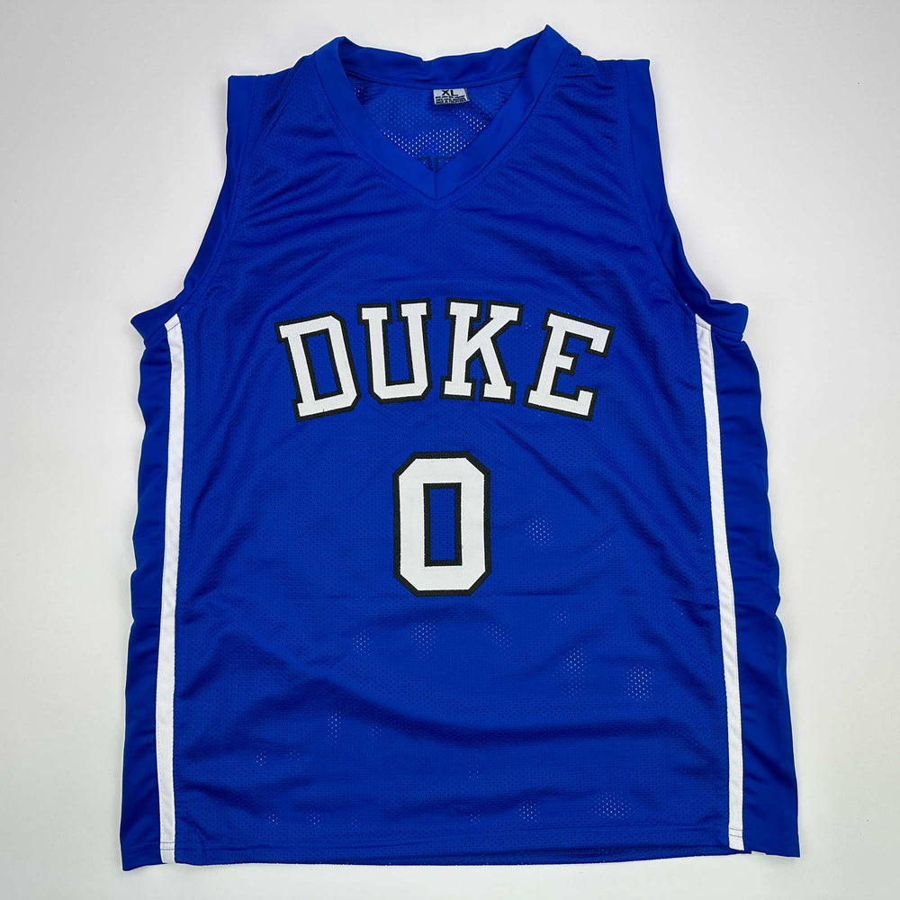 Facsimile Autographed Jayson Tatum Duke Blue Reprint Laser Auto College Basketball Jersey Size Men's XL (ONLINE ORDER ONLY)