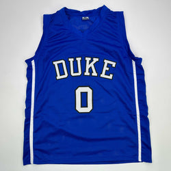 Facsimile Autographed Jayson Tatum Duke Blue Reprint Laser Auto College Basketball Jersey Size Men's XL (ONLINE ORDER ONLY)