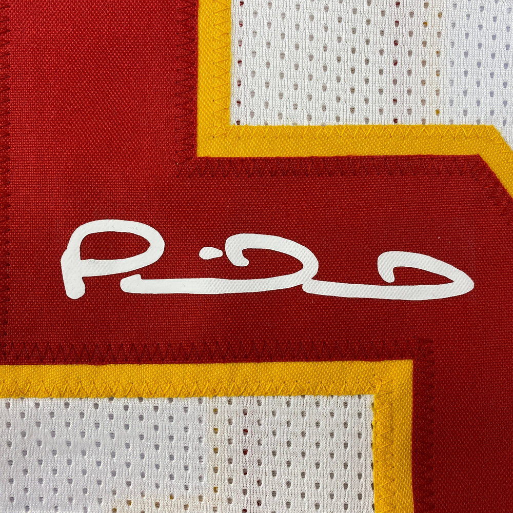 Facsimile Autographed Patrick Mahomes Kansas City White Reprint Laser Auto Football Jersey Size Men's XL (ONLINE ORDER ONLY)