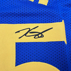 Facsimile Autographed Kevin Durant Golden State Blue Reprint Laser Auto Basketball Jersey Size Men's XL (ONLINE ORDER ONLY)