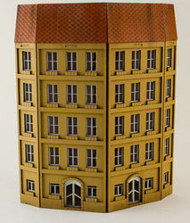 15mm European City Corner Building (Matboard) - 15MCSS125 (Online Order Only)