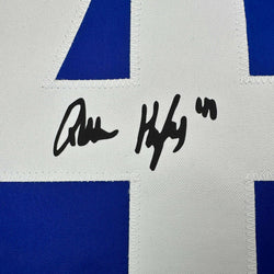 Facsimile Autographed Quinn Hughes Vancouver Blue Reprint Laser Auto Hockey Jersey Size Men's XL (ONLINE ORDER ONLY)