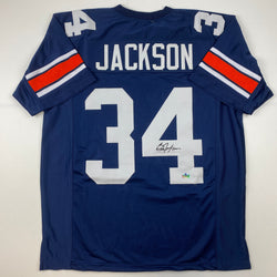 Facsimile Autographed Bo Jackson Auburn Blue Reprint Laser Auto College Football Jersey Size Men's XL (ONLINE ORDER ONLY)