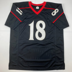 Facsimile Autographed Travis Kelce Cincinnati Black Reprint Laser Auto College Football Jersey Size Men's XL (ONLINE ORDER ONLY)