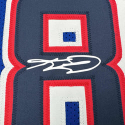 Framed Facsimile Autographed Kawhi Leonard 35x39 2024 United States Team USA Blue Reprint Laser Auto Basketball Jersey (ONLINE ORDER ONLY)