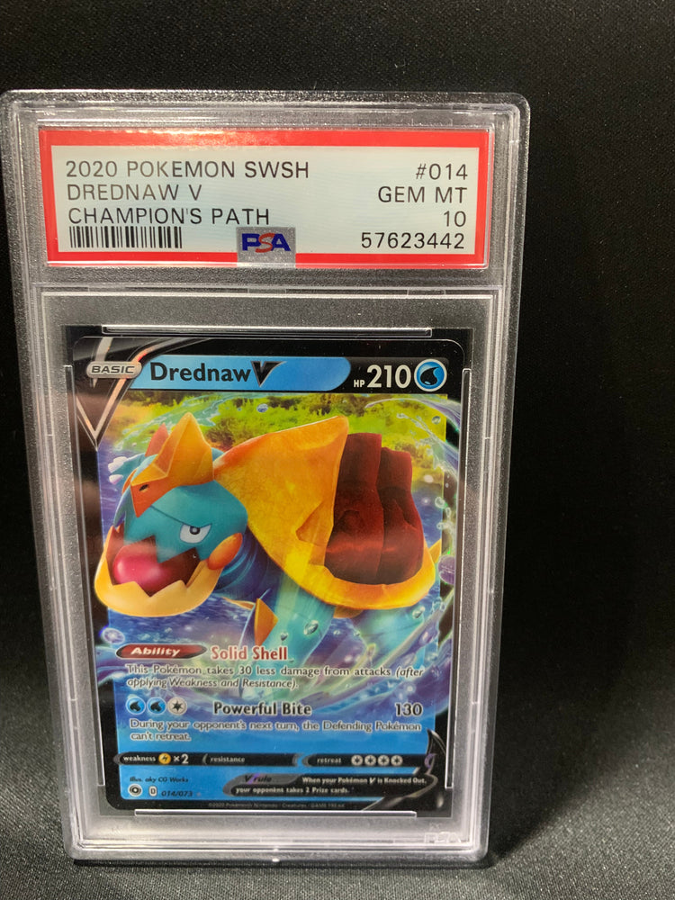 2020 POKEMON SWORD & SHIELD CHAMPION'S PATH DREDNAW V #14 - PSA GEM MT 10 (Online Order Only)