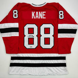 Facsimile Autographed Patrick Kane Chicago Red Reprint Laser Auto Hockey Jersey Size Men's XL (ONLINE ORDER ONLY)