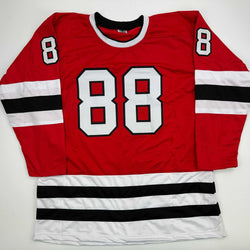 Facsimile Autographed Patrick Kane Chicago Red Reprint Laser Auto Hockey Jersey Size Men's XL (ONLINE ORDER ONLY)