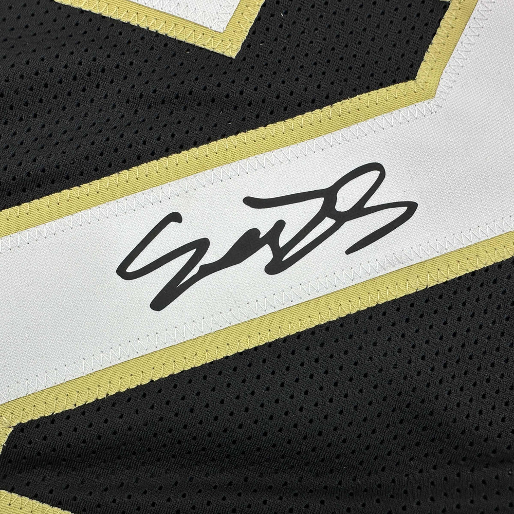 Framed Facsimile Autographed Shedeur Sanders 35x39 Colorado Black Reprint Laser Auto College Football Jersey (ONLINE ORDER ONLY)