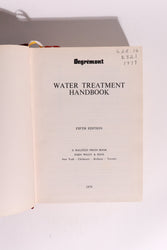 Water Treatment Handbook, Fifth Edition (ONLINE ORDER ONLY)
