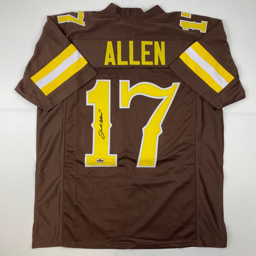 Facsimile Autographed Josh Allen Wyoming Brown Reprint Laser Auto College Football Jersey Size Men's XL (ONLINE ORDER ONLY)