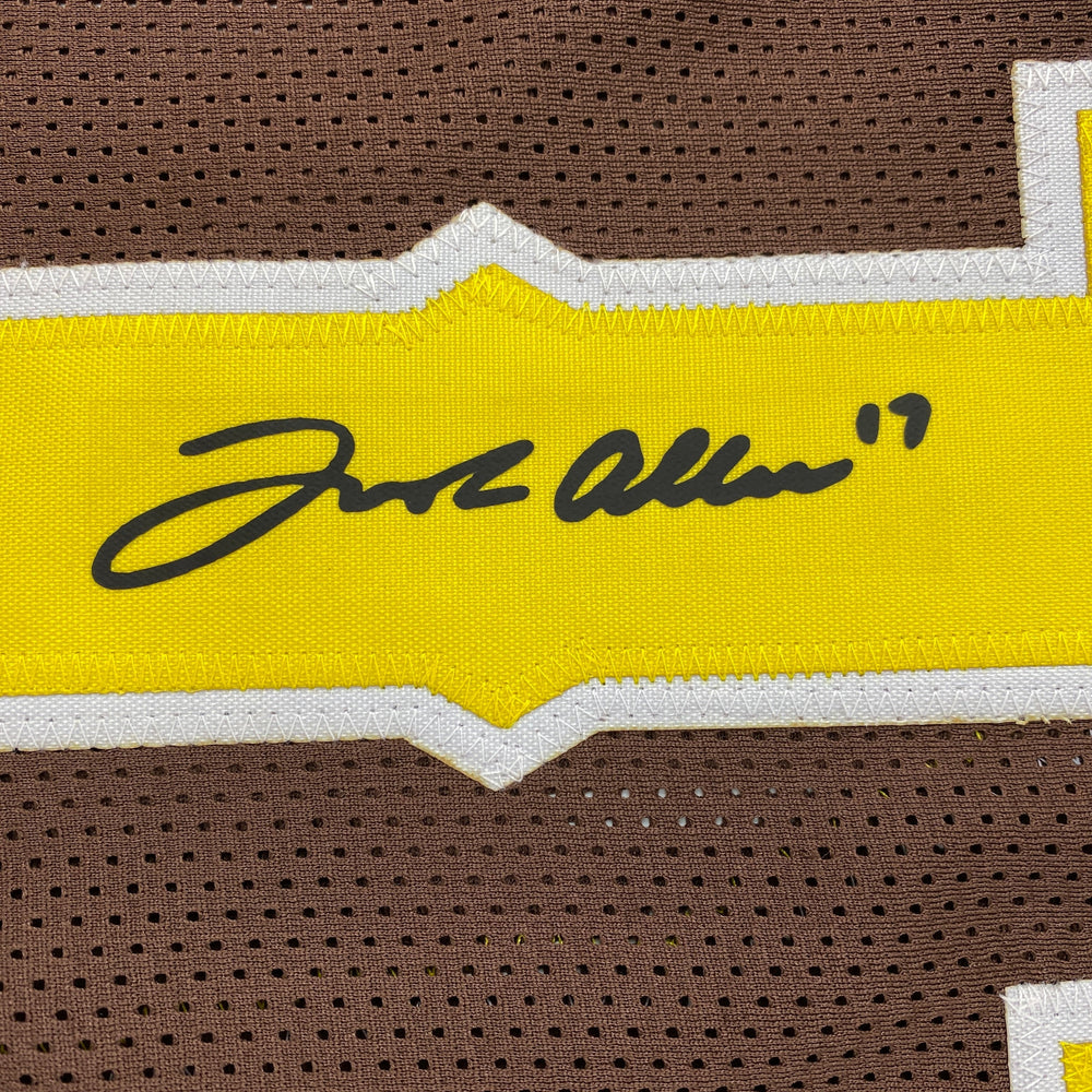 Facsimile Autographed Josh Allen Wyoming Brown Reprint Laser Auto College Football Jersey Size Men's XL (ONLINE ORDER ONLY)